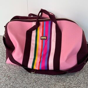 Packed Party Pink and Multi-Stripe Travel Bag